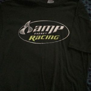 Amp Energy Racing T Shirt Green Mens Large